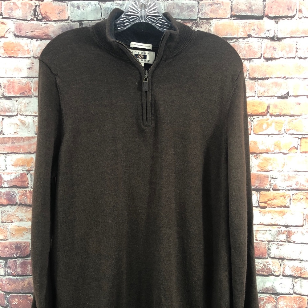 Joseph Abboud Merino Wool Quarter Zip Sweater